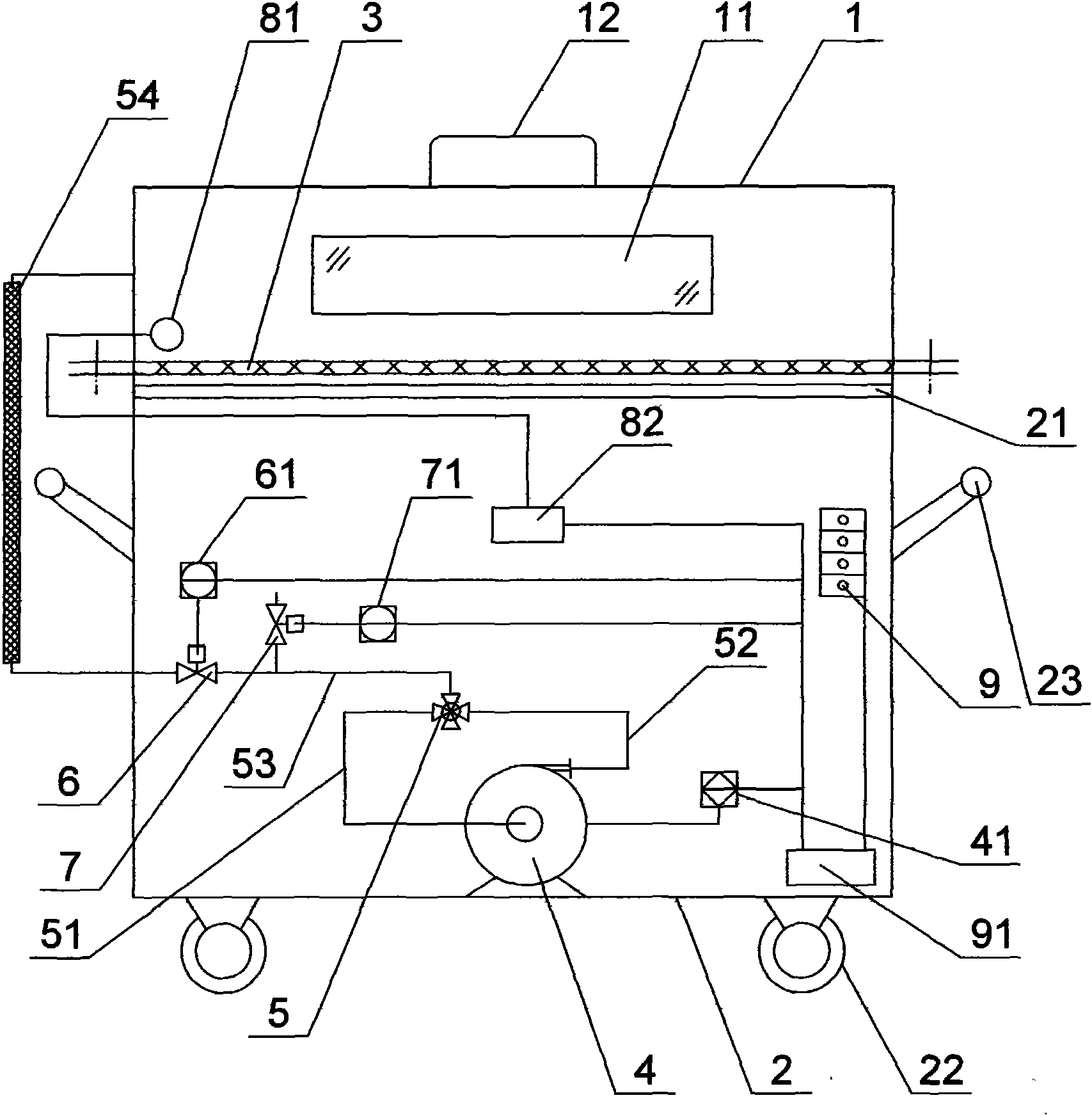 Metal building element dynamic wind load simulation test device