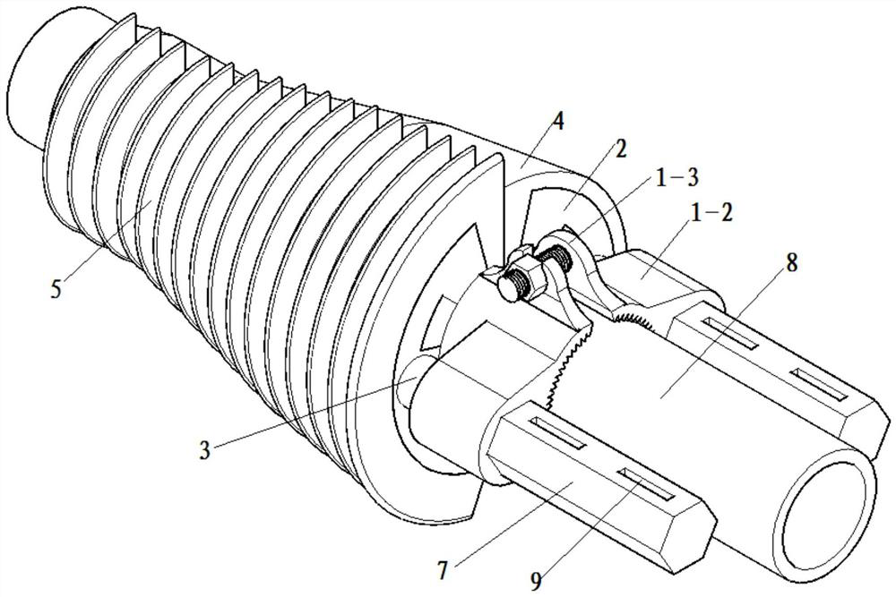 Energy-saving tunnel advanced small conduit quick-installed slurry-stopping structure