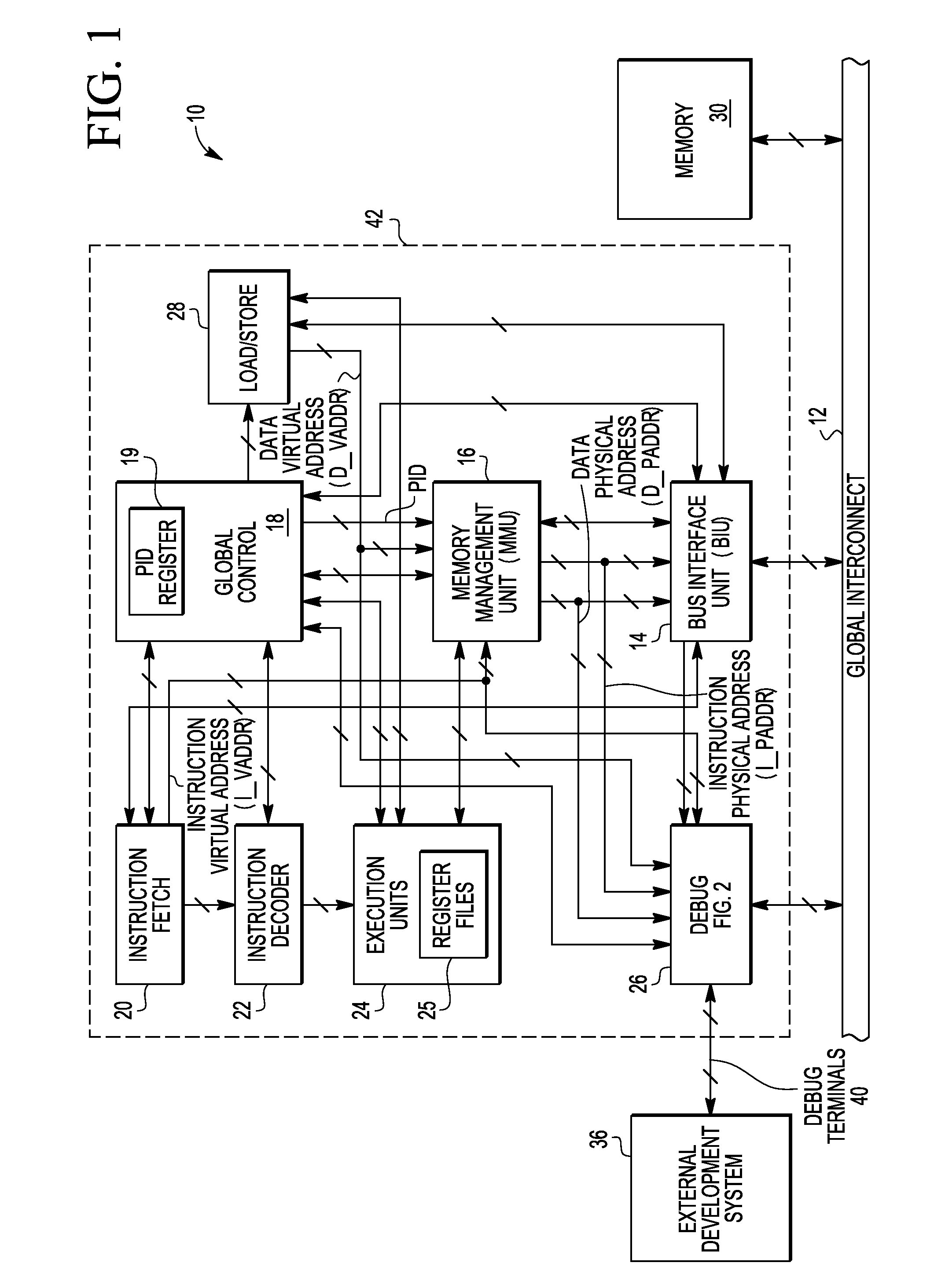 Program trace message generation for page crossing events for debug