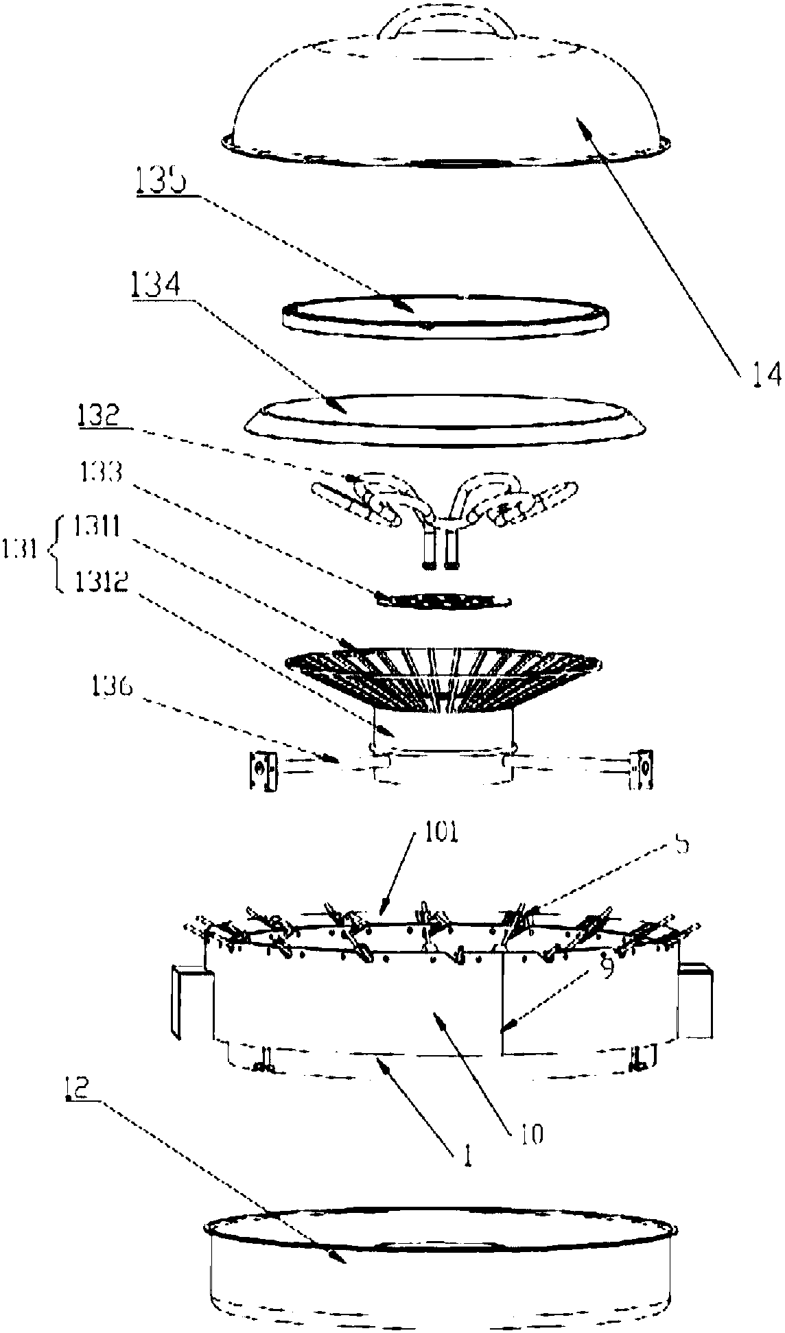 Brazier type stone simmer electric barbeque oven