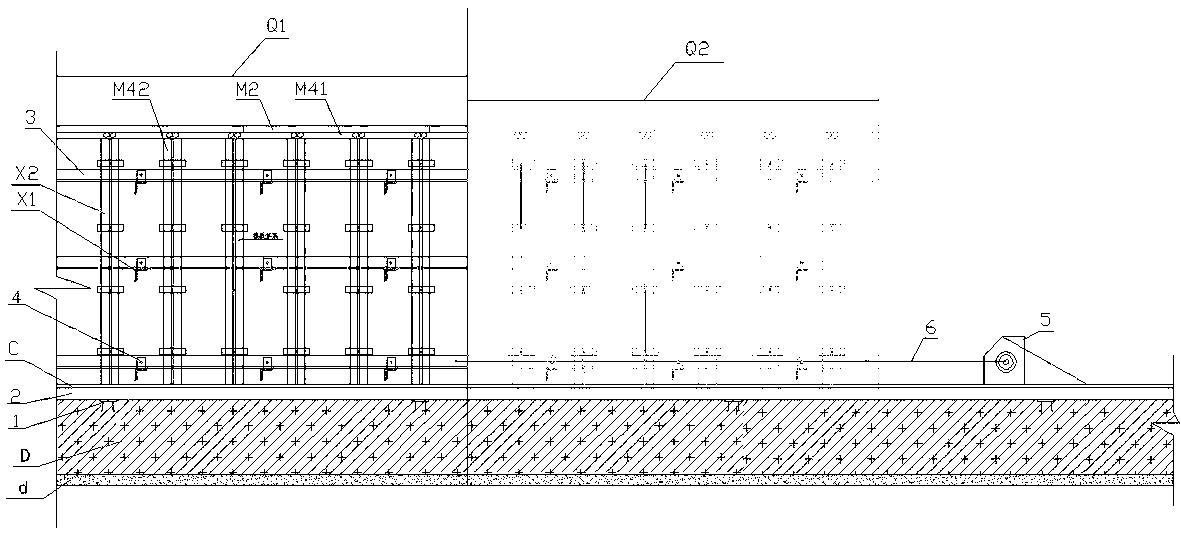 Integral horizontally moving type traveling shuttering construction device for long-strip-shaped uniform section concrete structure