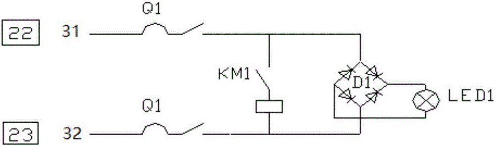 Control cabinet wiring detection device for GIS