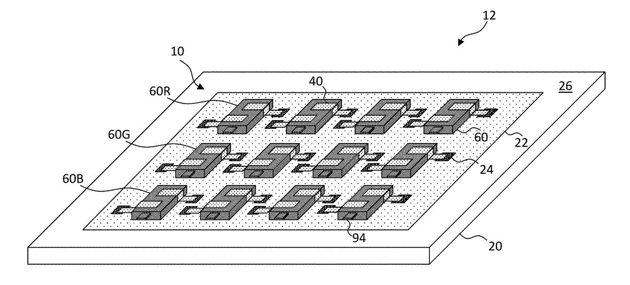 Micro-transfer-printed light-emitting diode device