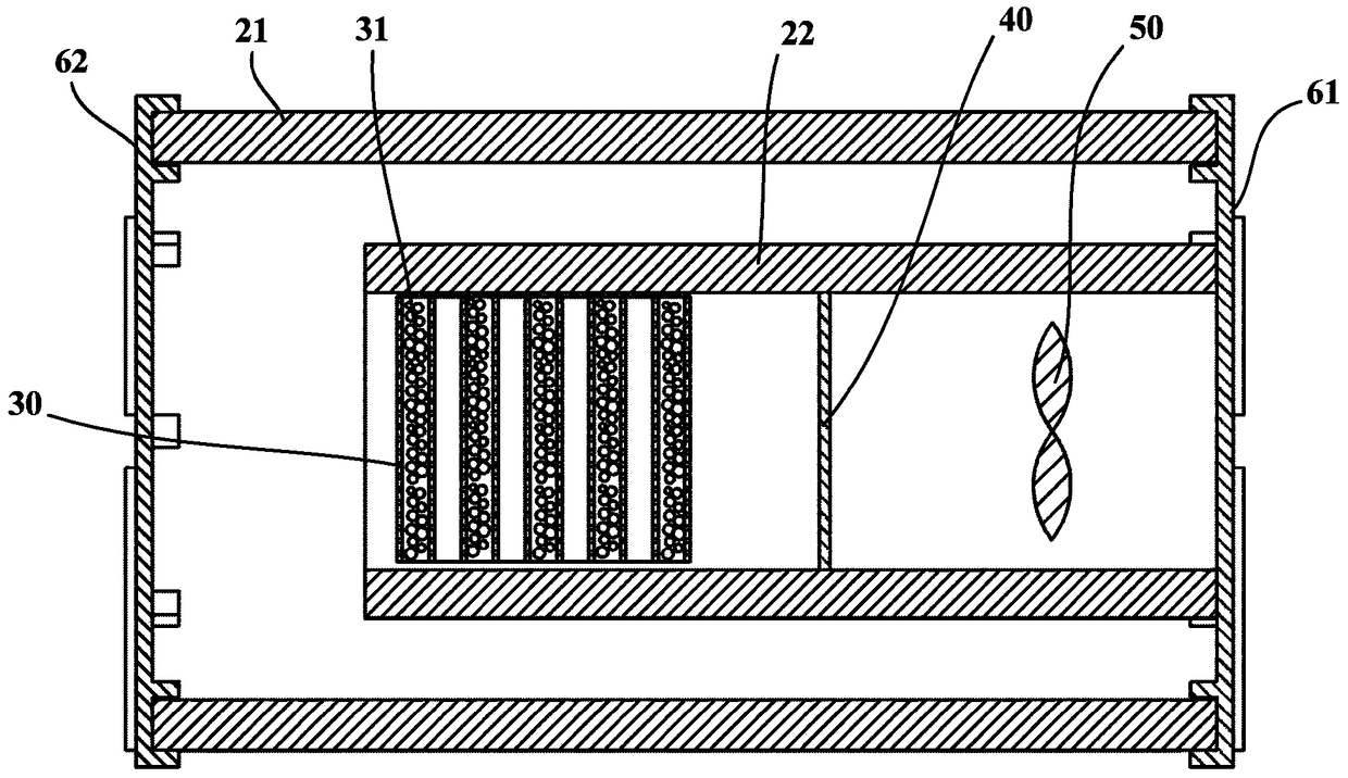 Drying device, refrigerator and desiccant recovery method