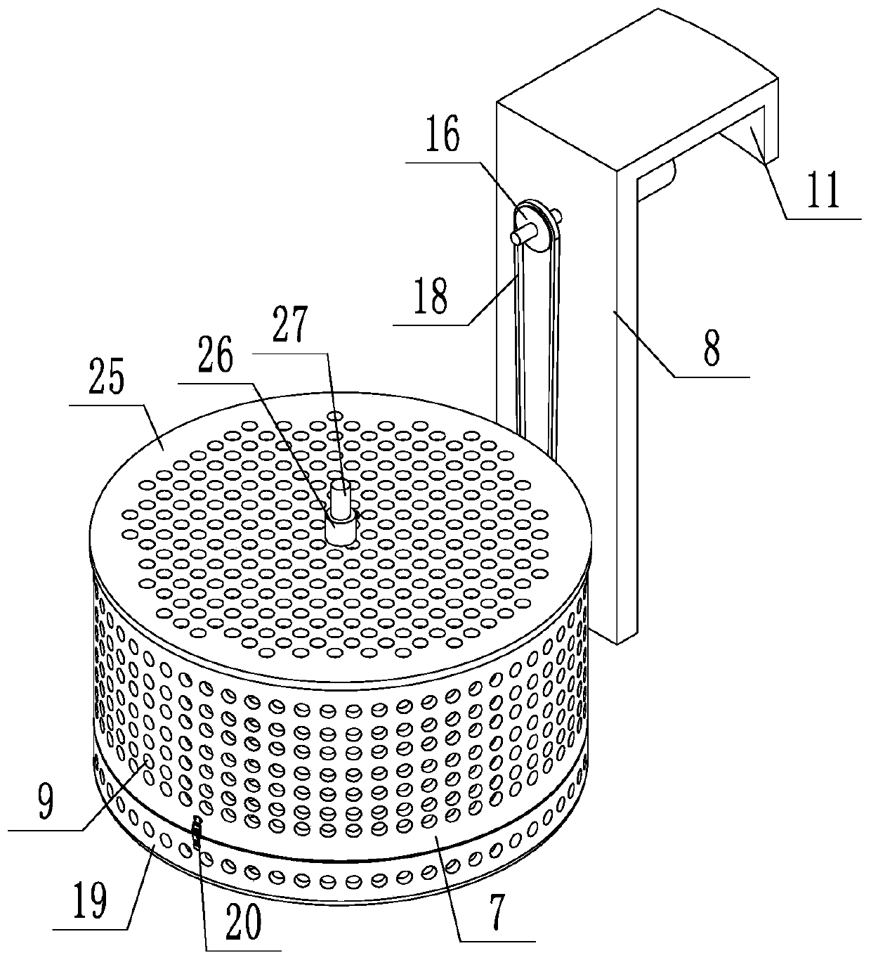 Sampling bottle cleaning device for microorganism sampling