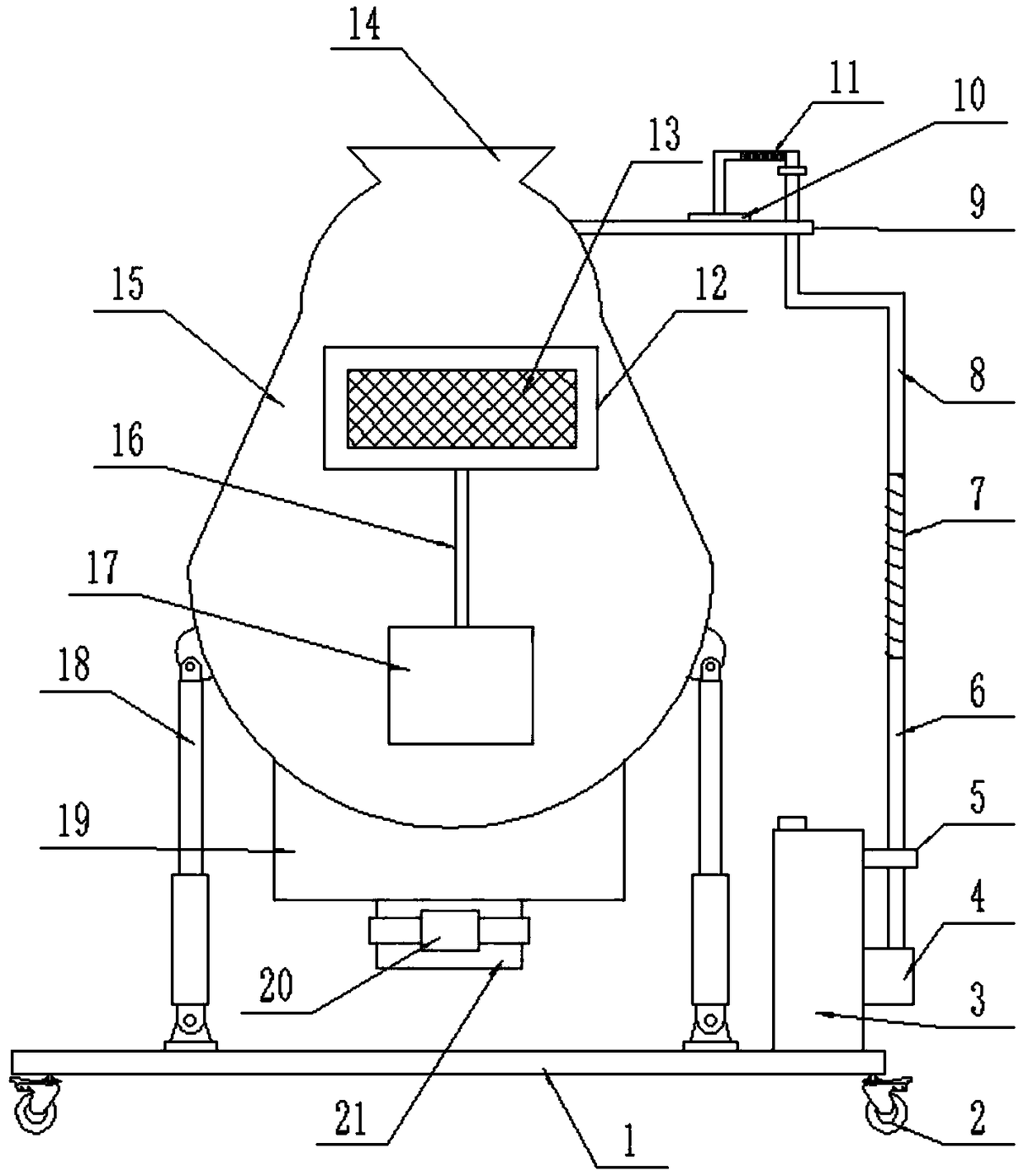 Grinding device convenient to clean for agricultural scientific research experiments