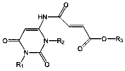 Uracil maleamic polyol ester and preparation method and application thereof