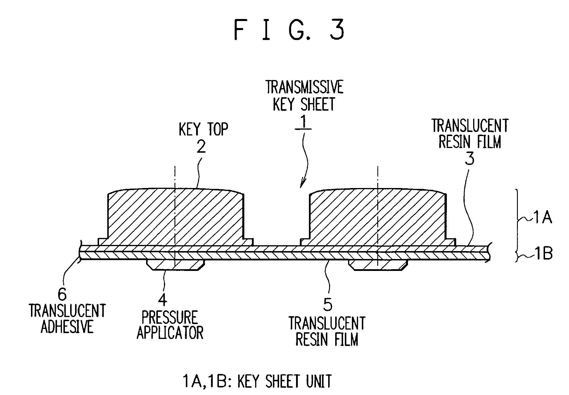 Transmissive key sheet, input keys using transmissive key sheet and electronic equipment with input keys