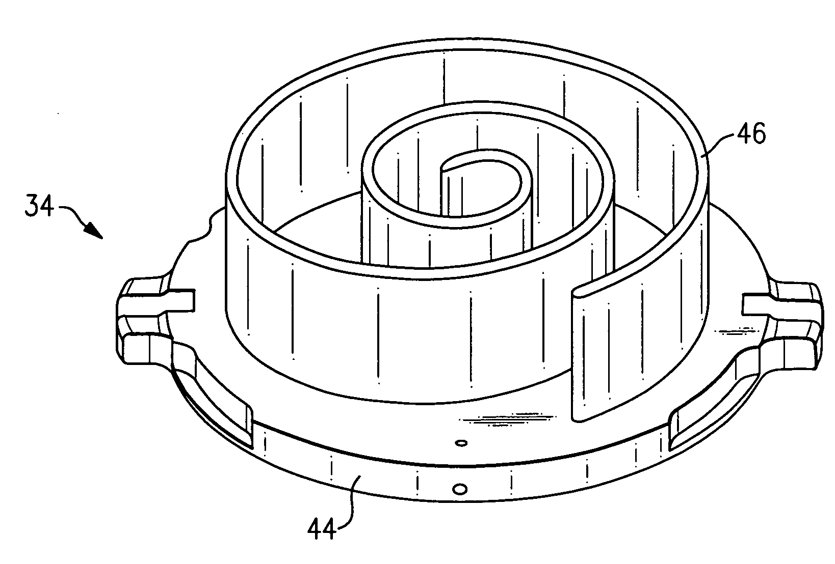 Ductile cast iron scroll compressor