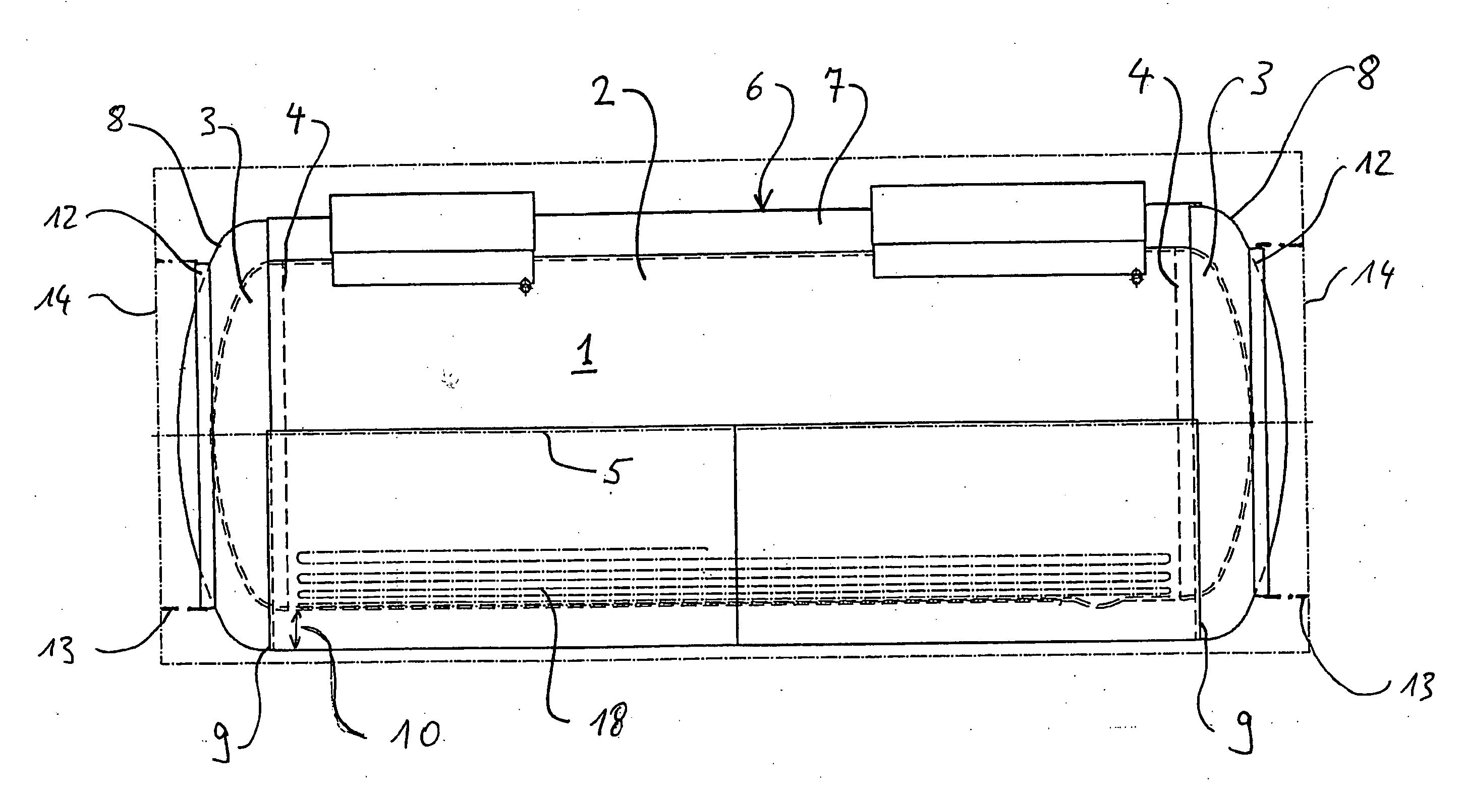 Double-walled tank container