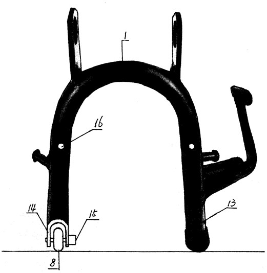 Anti-falling device modified from middle support