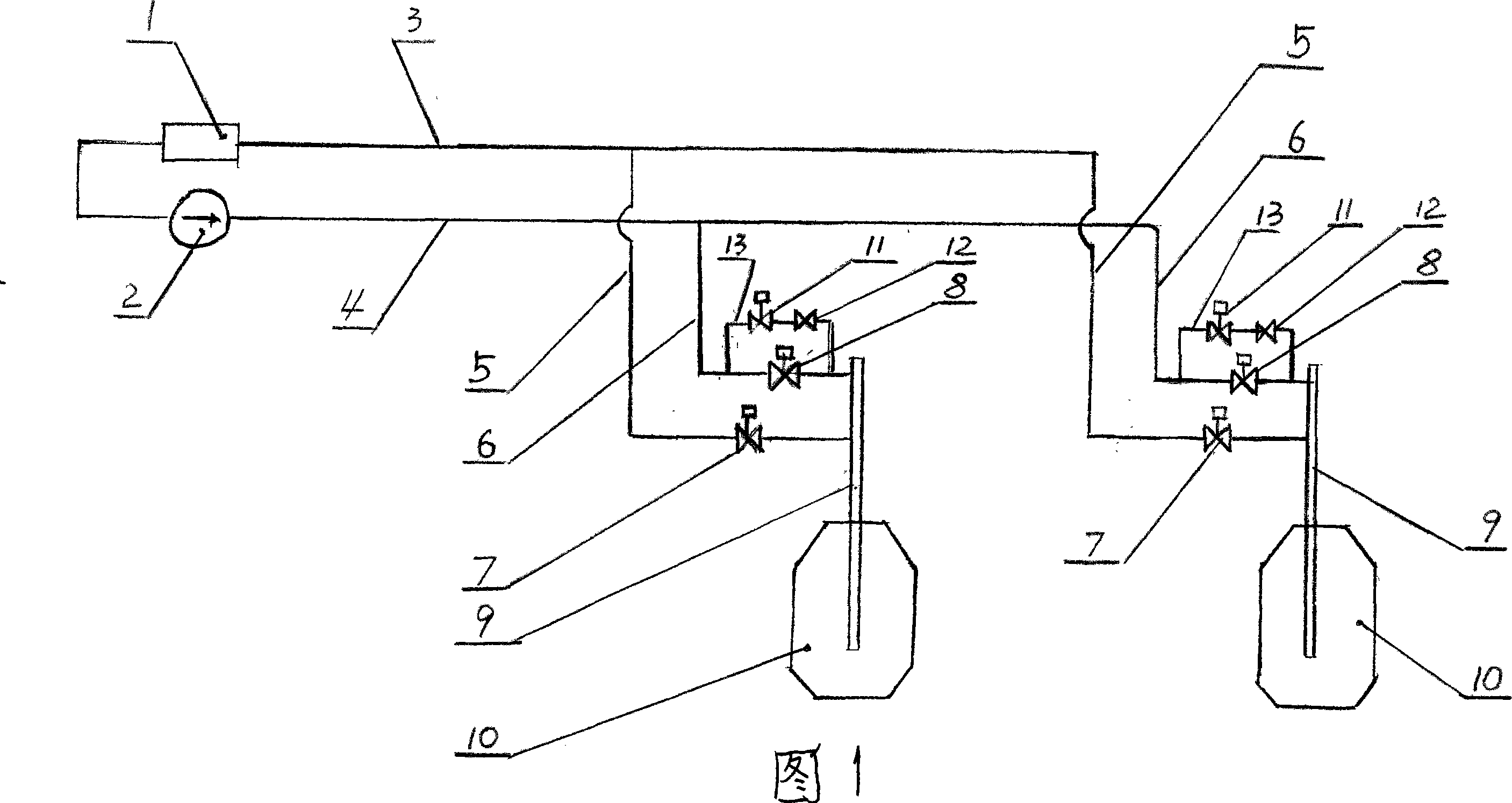 Electricity-saving method for water supply pump of oxygen gun cooling water