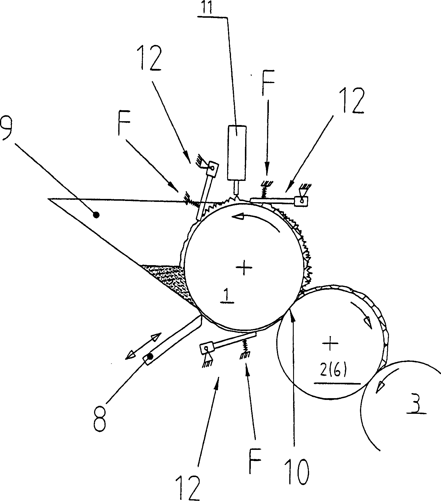 Dosing system for inking up rollers in printing machine