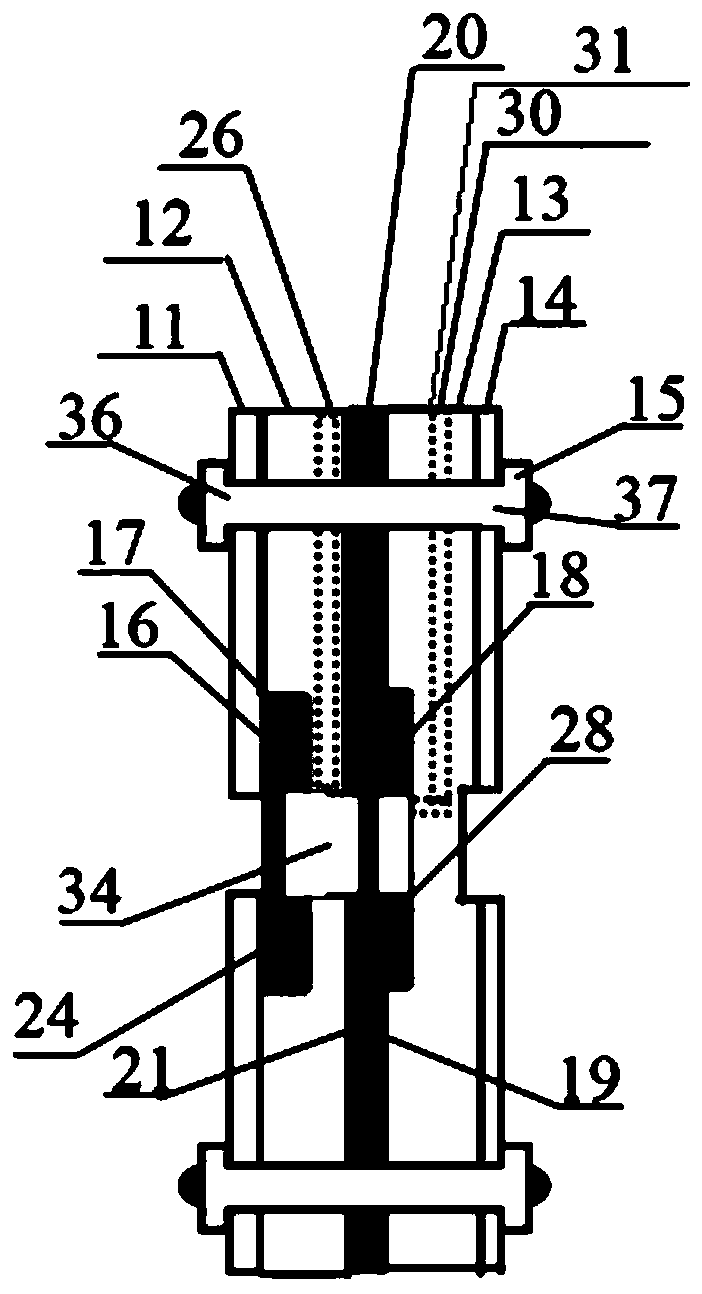 Synchrotron radiation in-situ testing device for catalysts in the catalytic layer of fuel cells