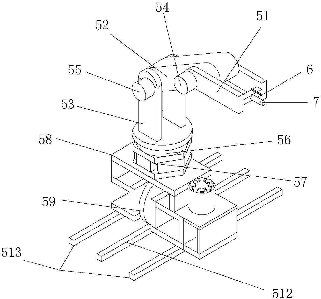 A device for reducing weld residual stress by using high-pressure water jet