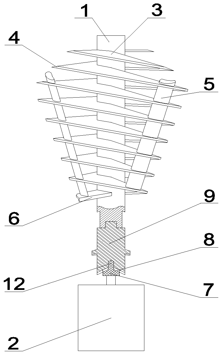 Solid-liquid mixed waste separating and crushing device and application thereof