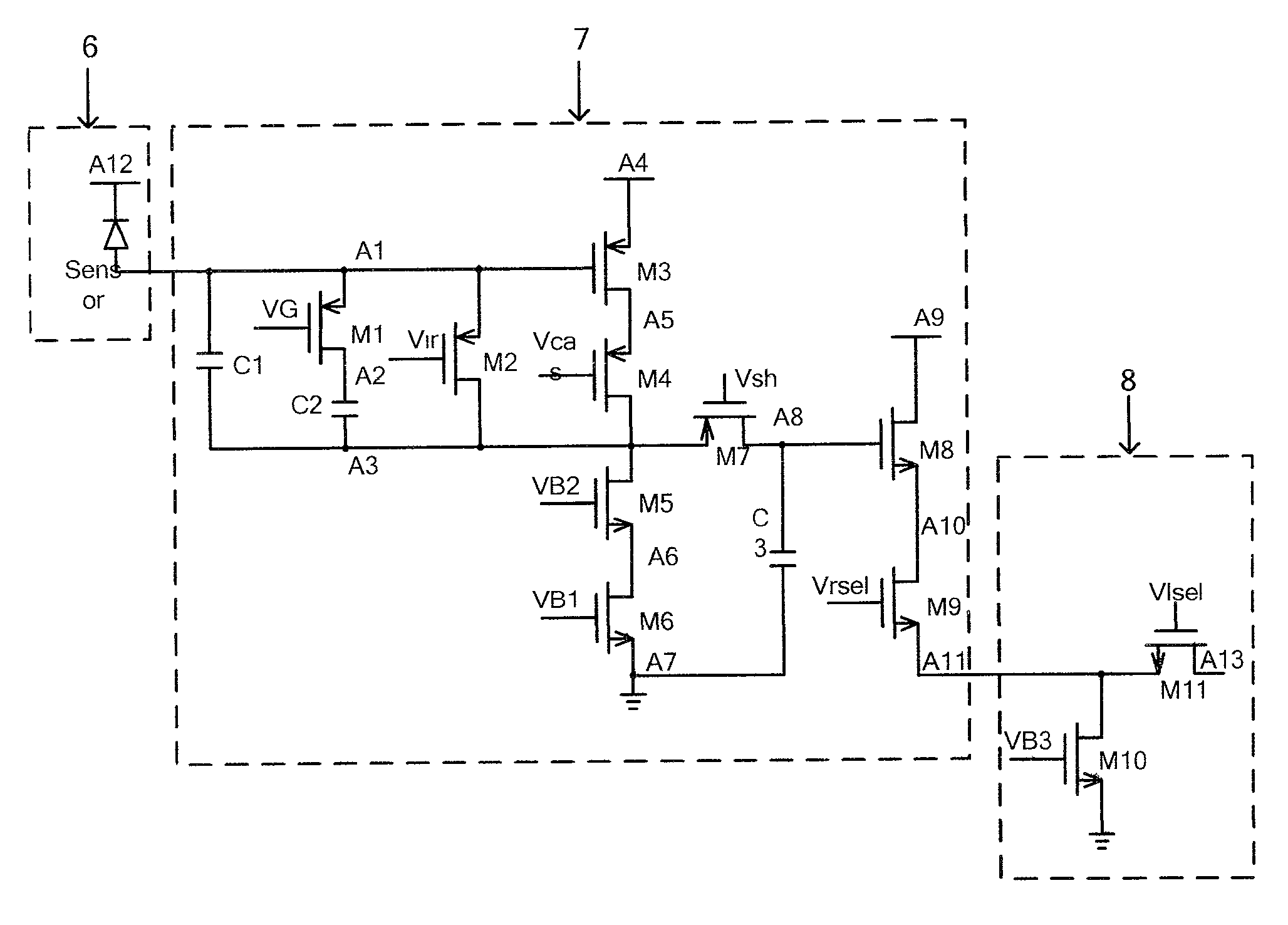 Infrared focal plane read-out circuit unit circuit