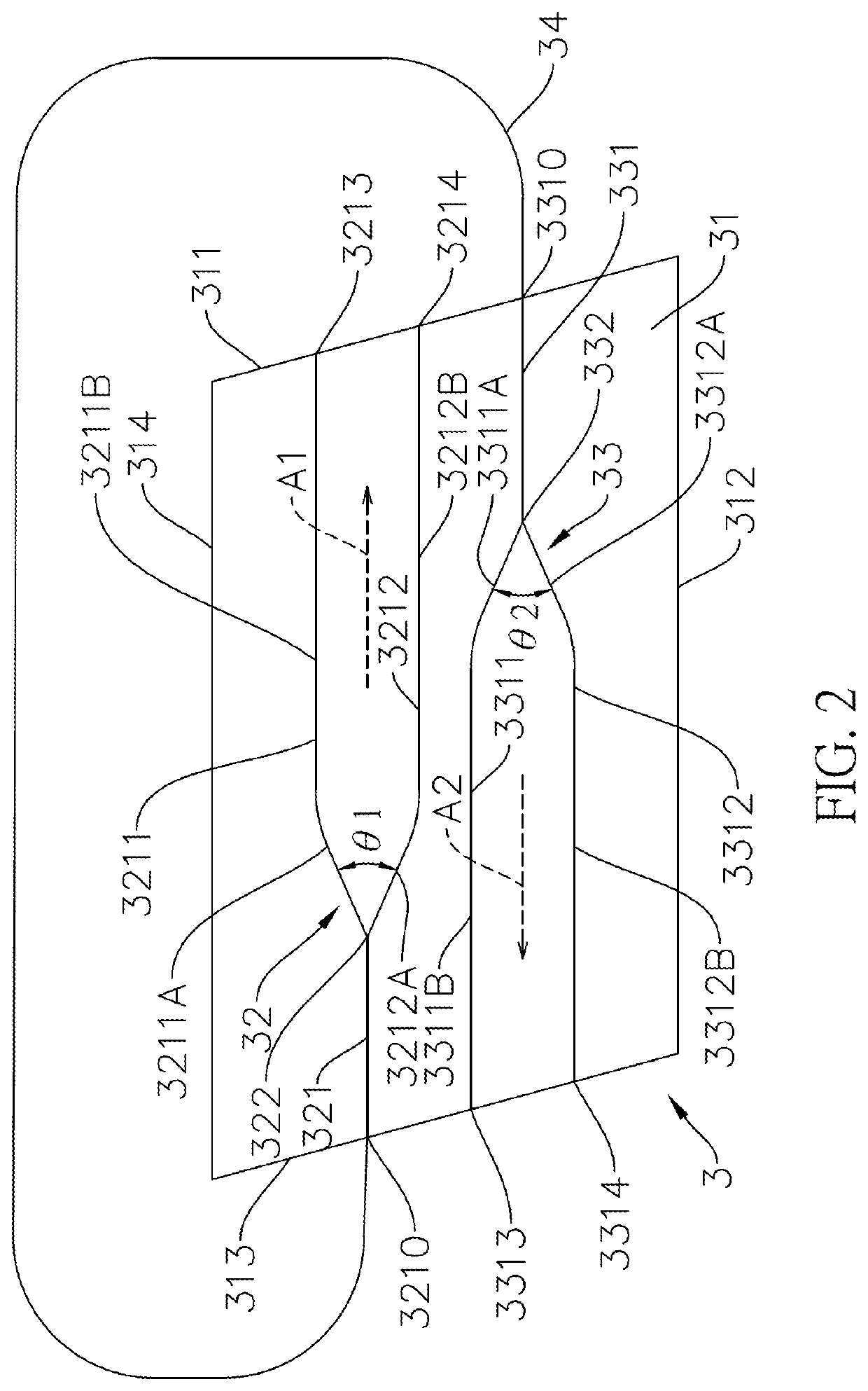 Integrated biplane optical sensing core chip