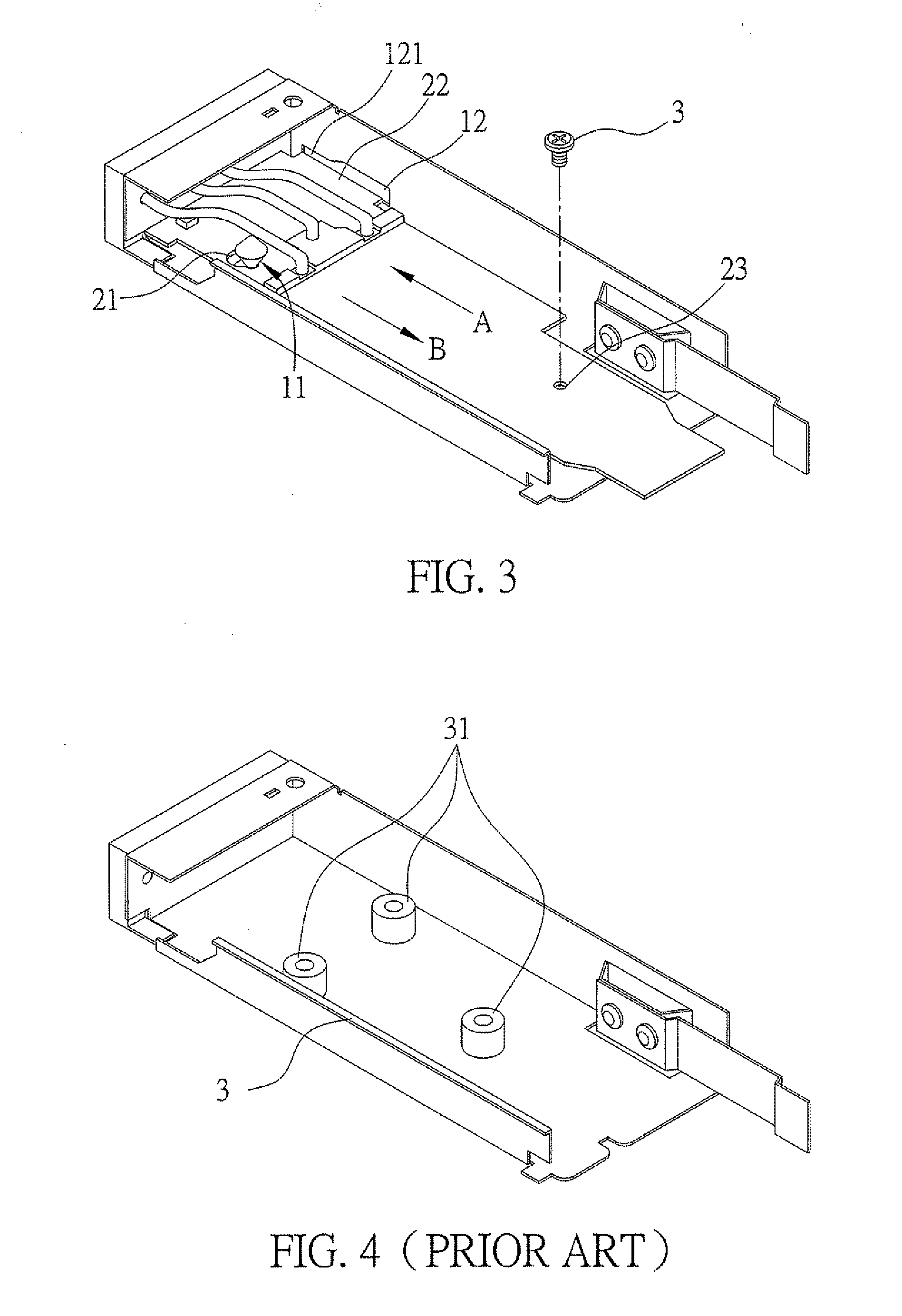 Fixing structure of circuit board