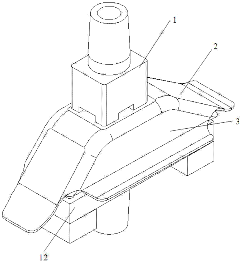 A positioning welding tool electrode for automobile reinforcement plate