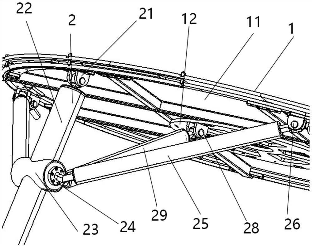 Supporting structure and three-legged floor house