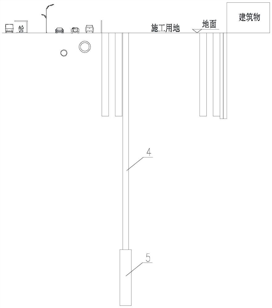 A kind of excavation and reverse construction method for pipe curtain cover used in subway station construction