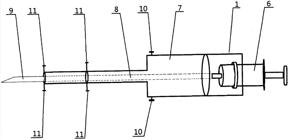 Pole injecting device capable of achieving automatic physical disinfection