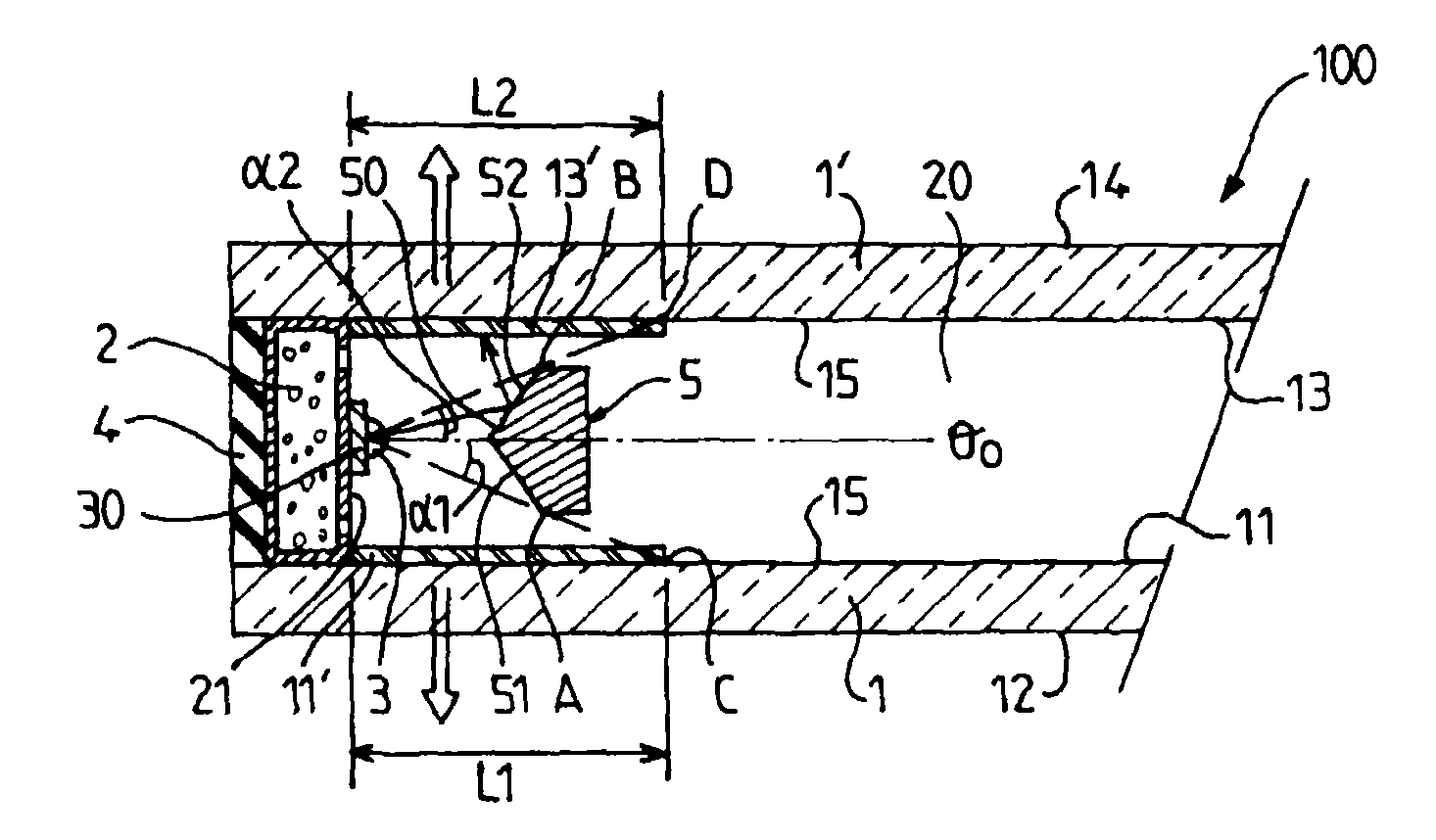 Luminous multiple glazing unit comprising light-emitting diodes