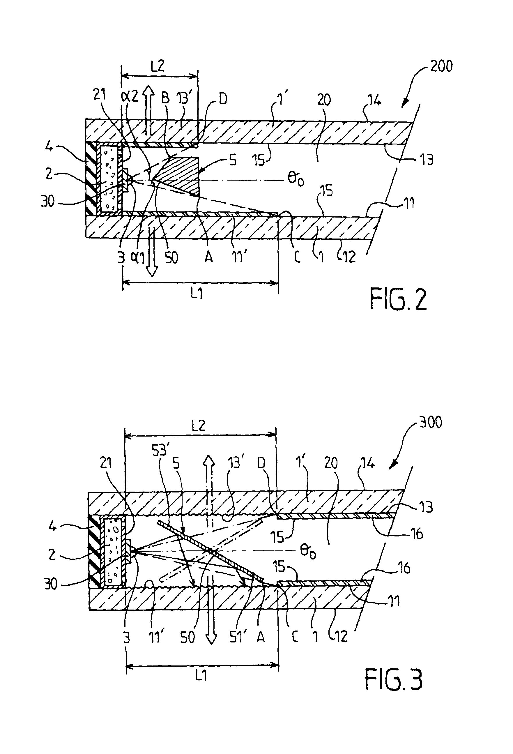 Luminous multiple glazing unit comprising light-emitting diodes