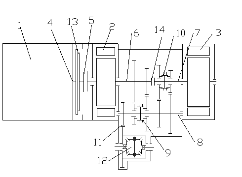 Multi-speed-ratio multi-mode hybrid power system and driving mode thereof