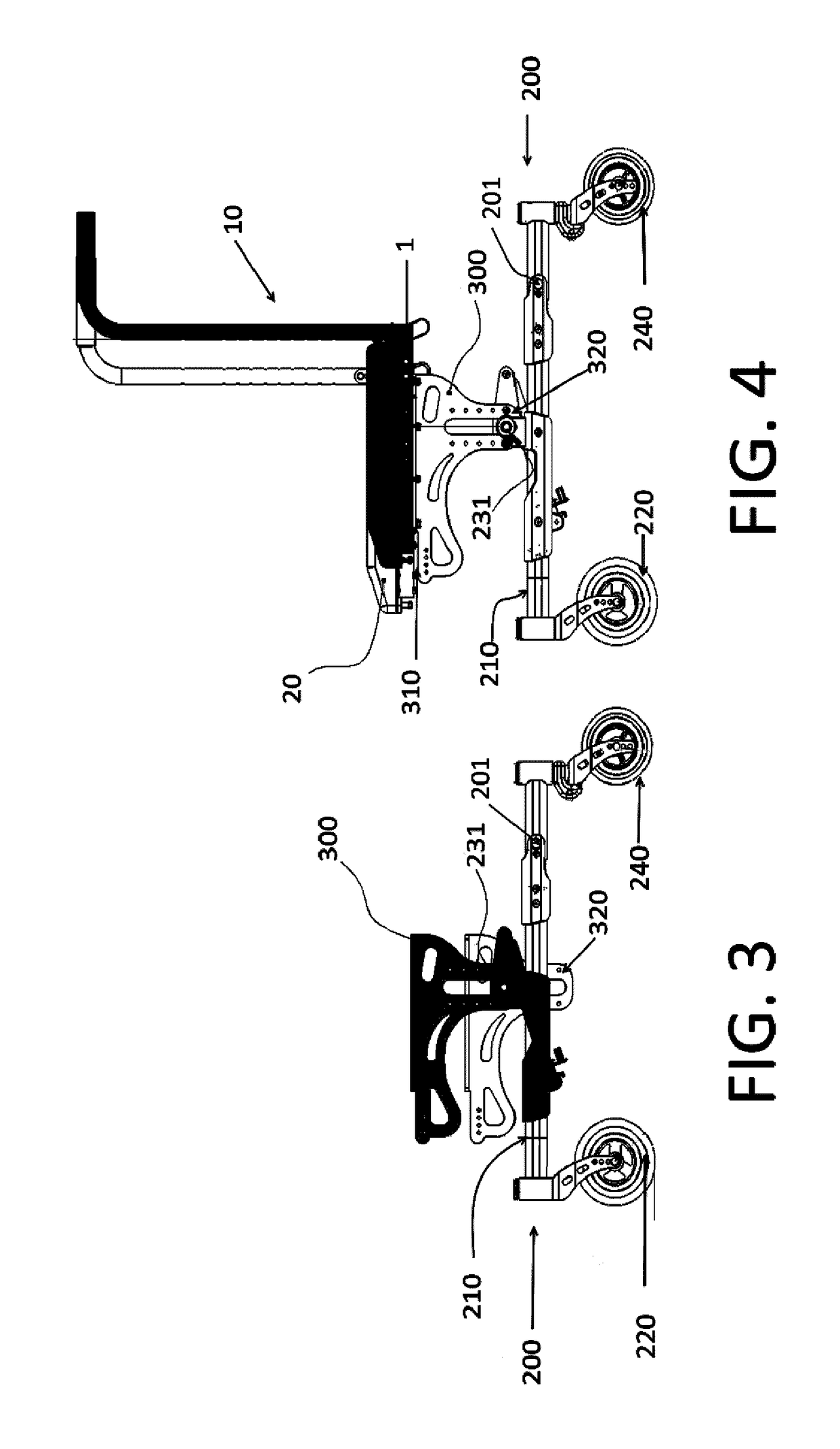 Mid-wheel tilt-in-space manual wheelchair with constant shoulder position