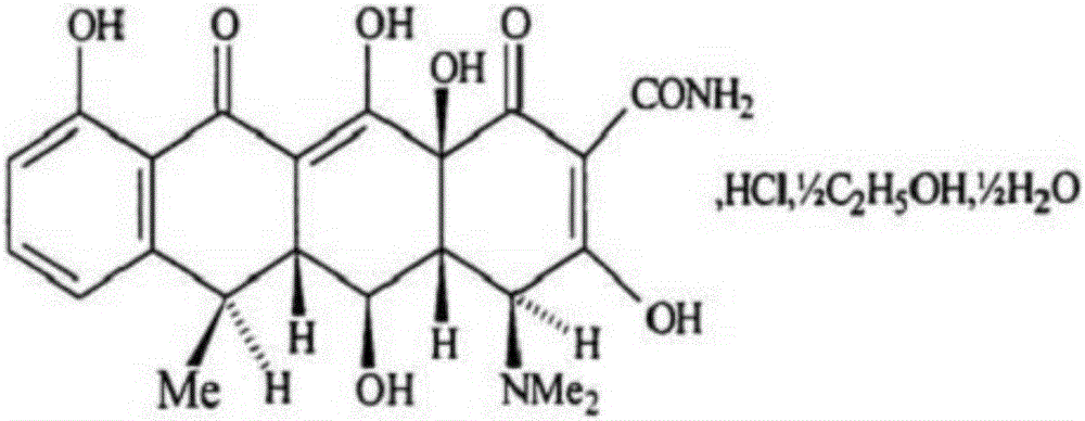 Doxycycline hyclate enteric-coated tablet and preparation method thereof