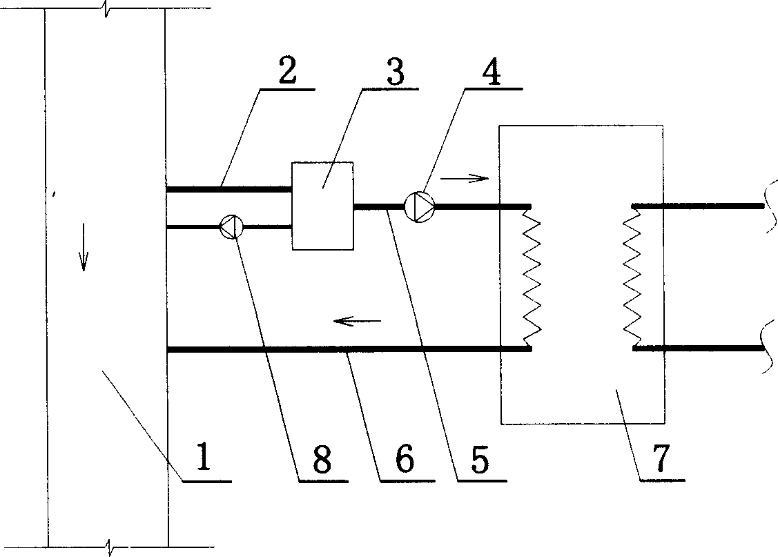 Water taking-out method and automatic scrubbing apparatus by urban sewage low-order heat energy