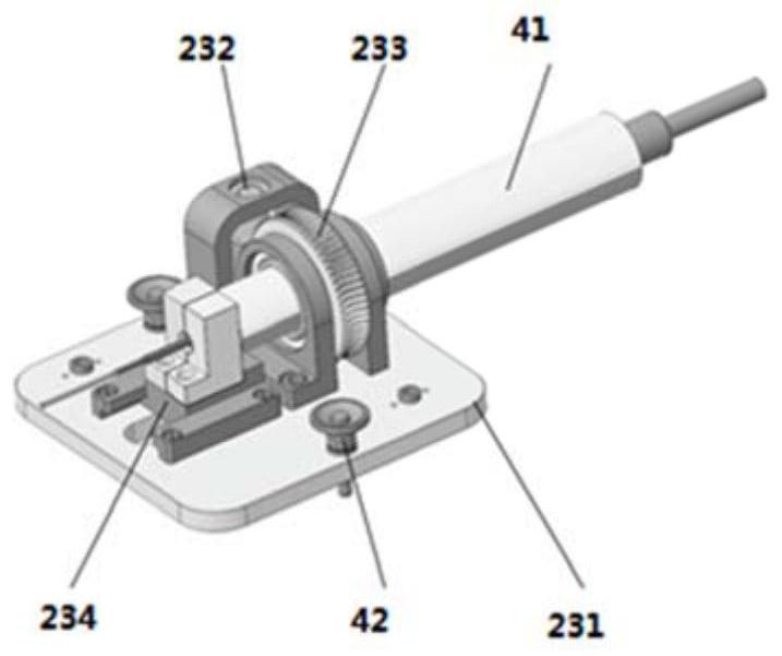 Separated ablation catheter and sheathing canal combined driving device