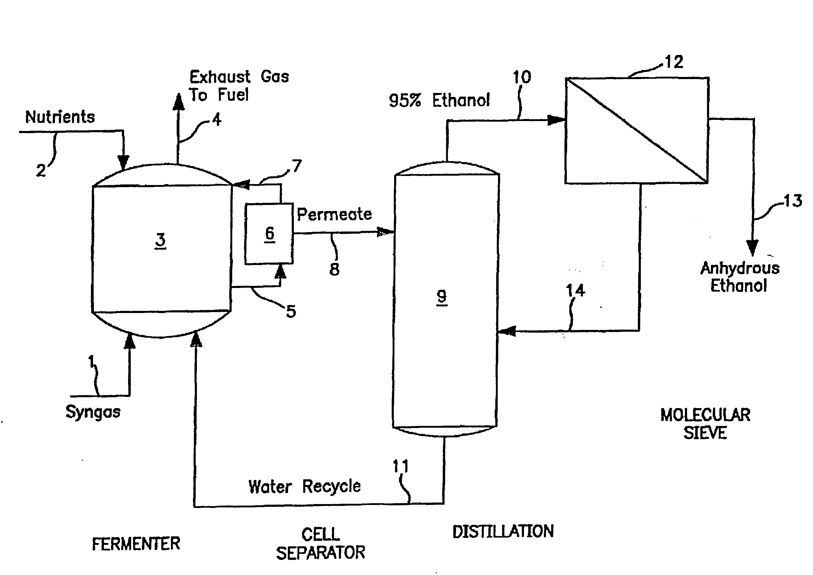 Method for sustaining Microorganism culture in Syngas fermentation process in decreased concentration or absence of various substrates