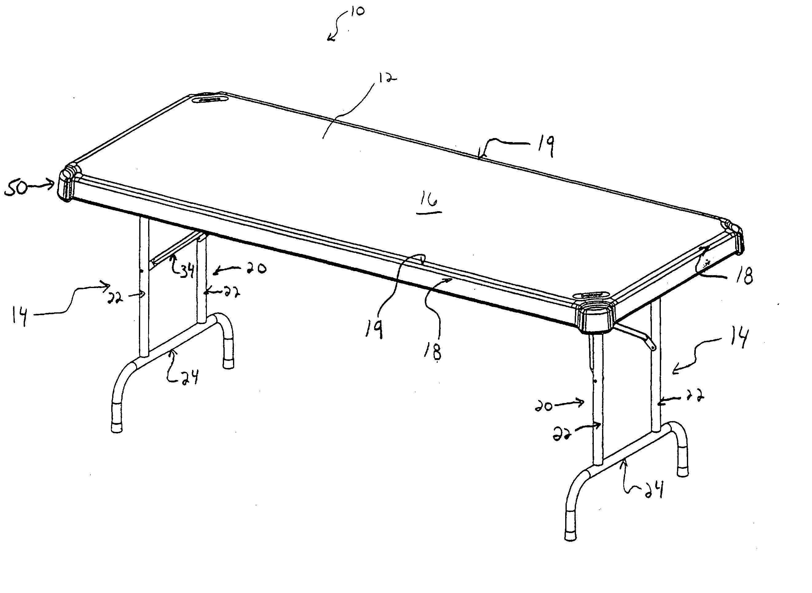 Folding utility table