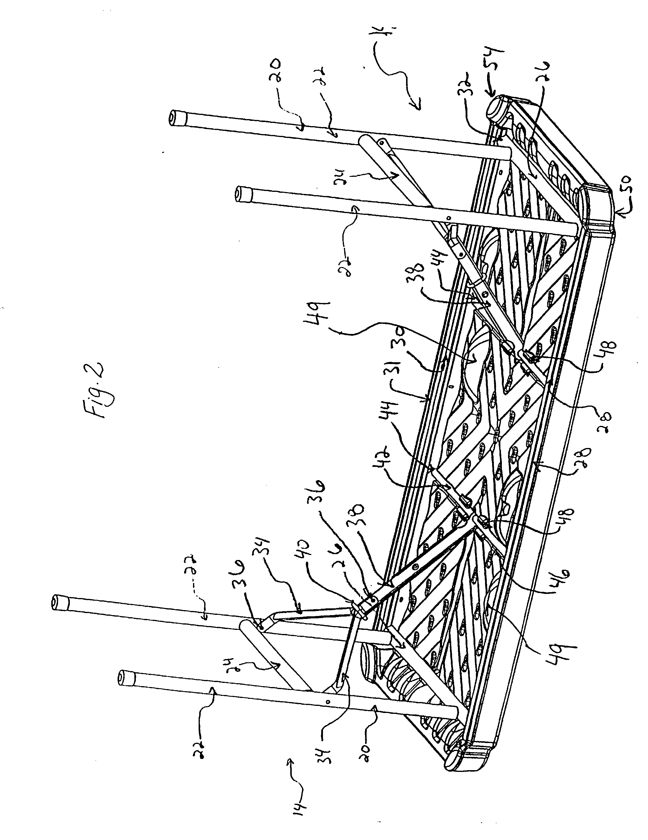 Folding utility table