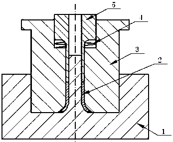 Blind rivet type thin-wall bush with countersunk head and forming method of thin-wall bush