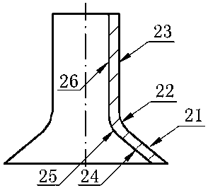 Blind rivet type thin-wall bush with countersunk head and forming method of thin-wall bush