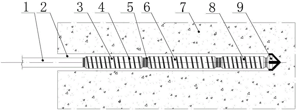 Drilling and grouting combined device for grouting reinforcement of water-rich sand stratum and construction technique