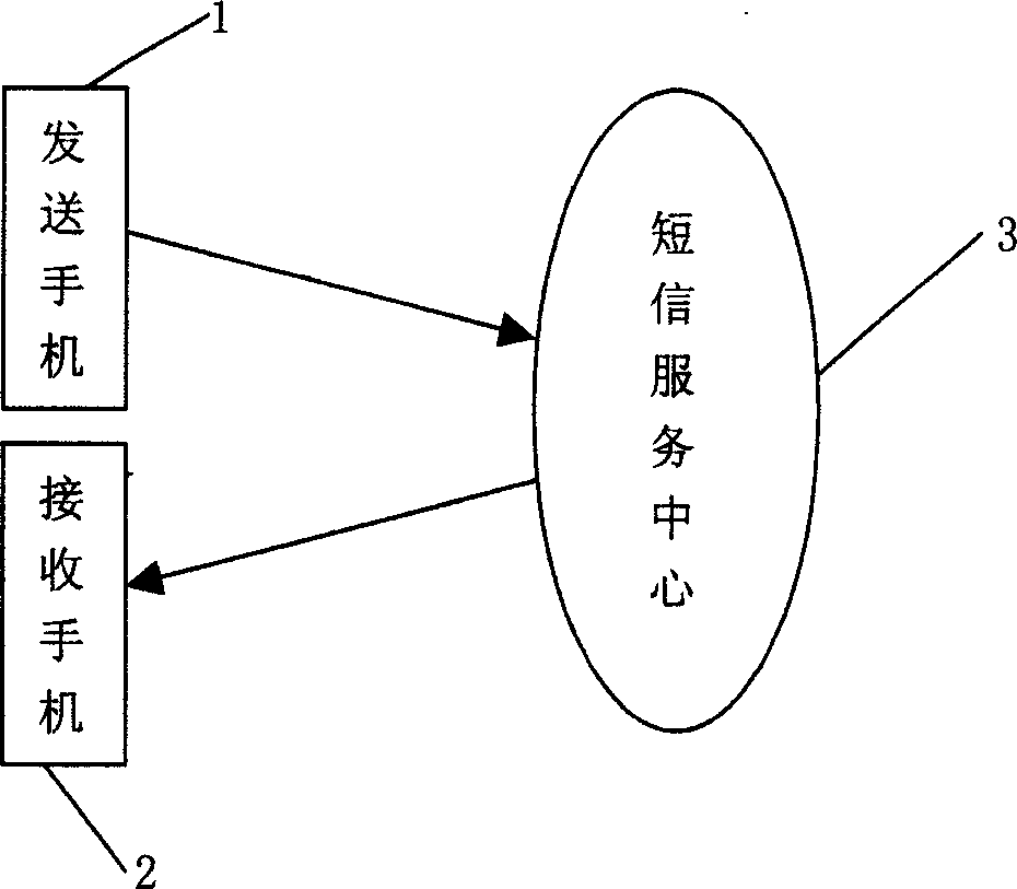 Communicating method for short message data