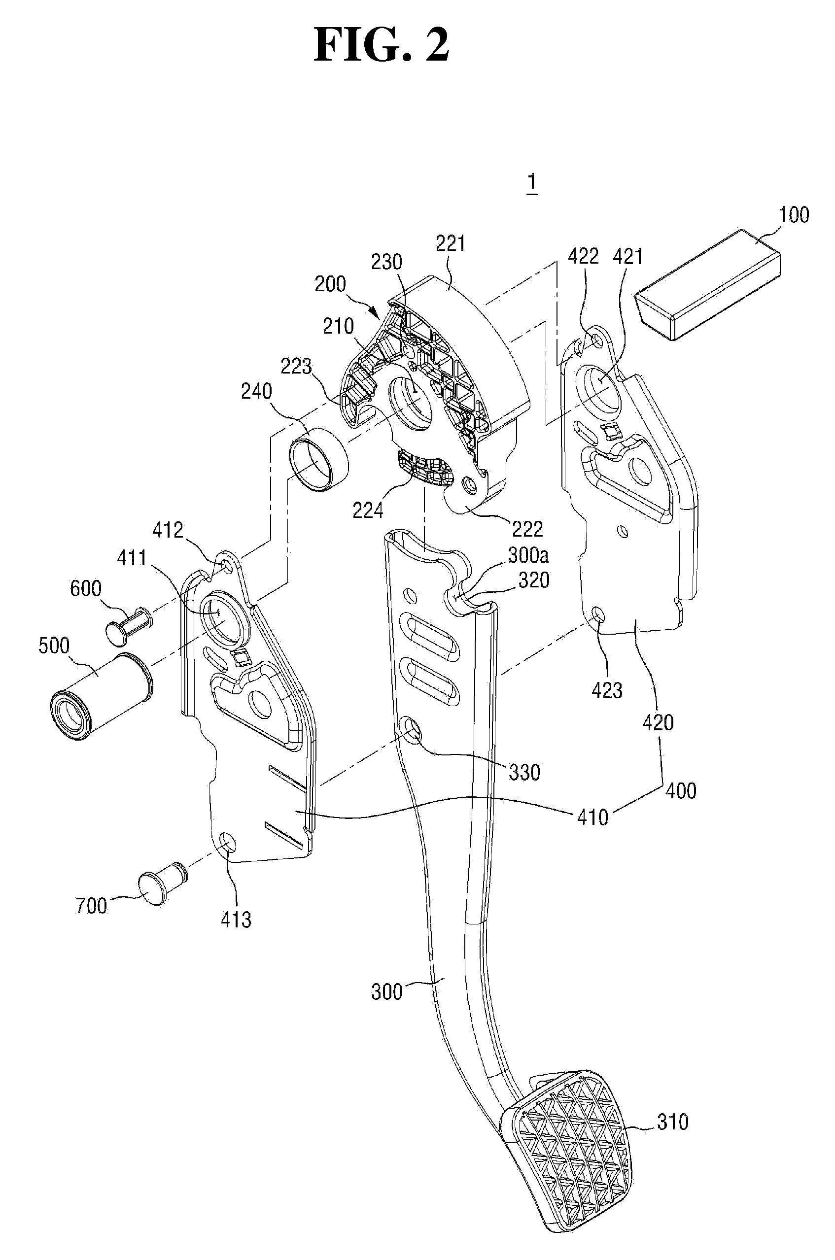 Apparatus for preventing automotive pedal from being pushed rearward