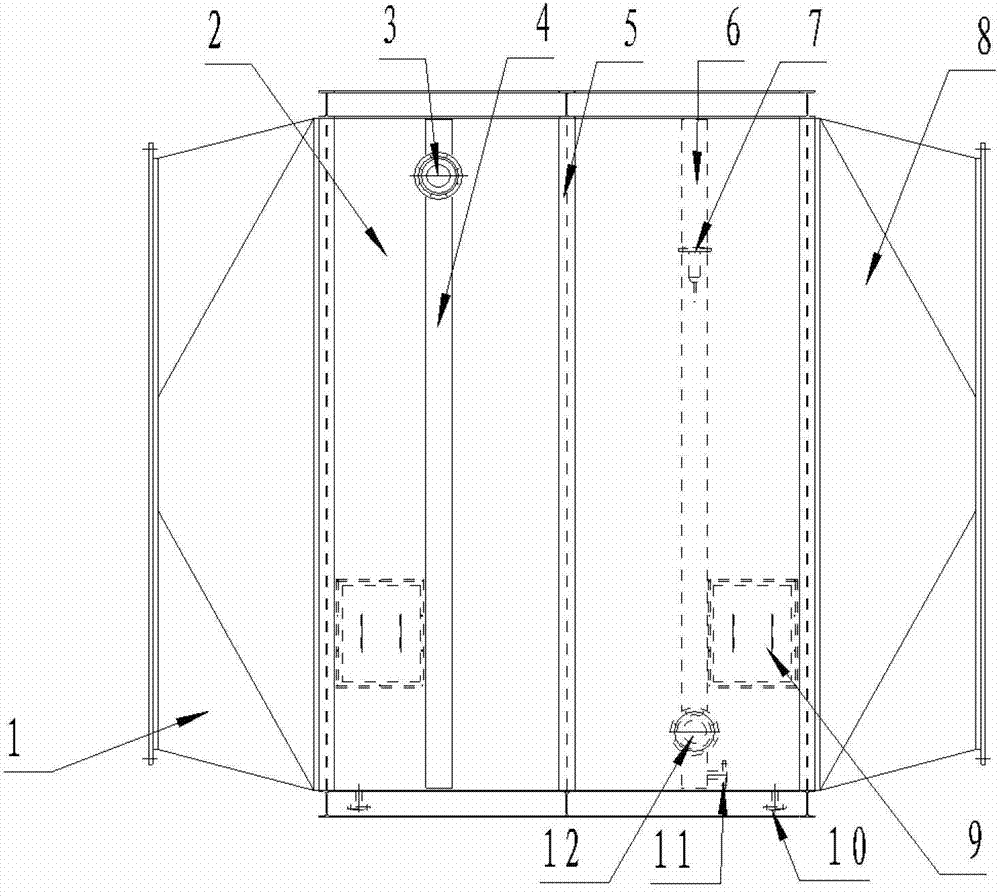 Combined type longitudinal finned pipe fume waste heat exchanger