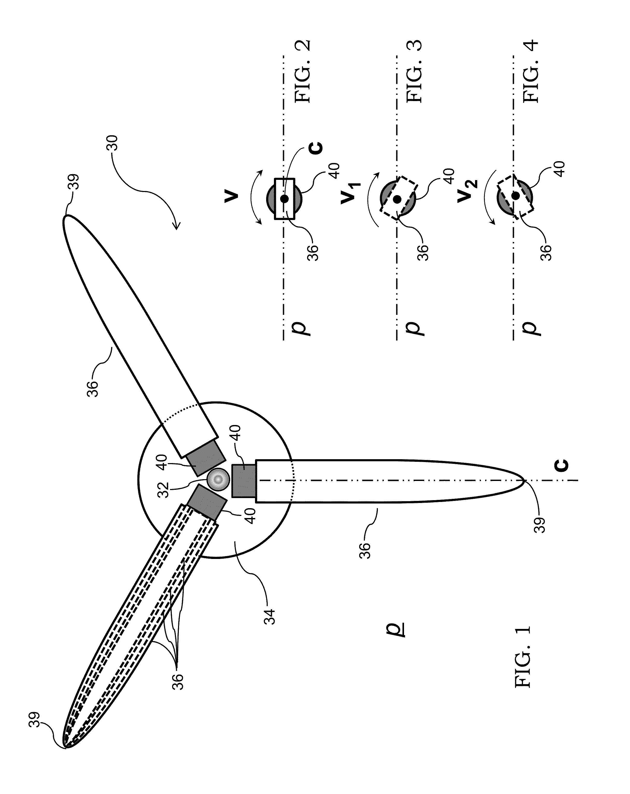 Marine propulsion-and-control system implementing articulated variable-pitch propellers