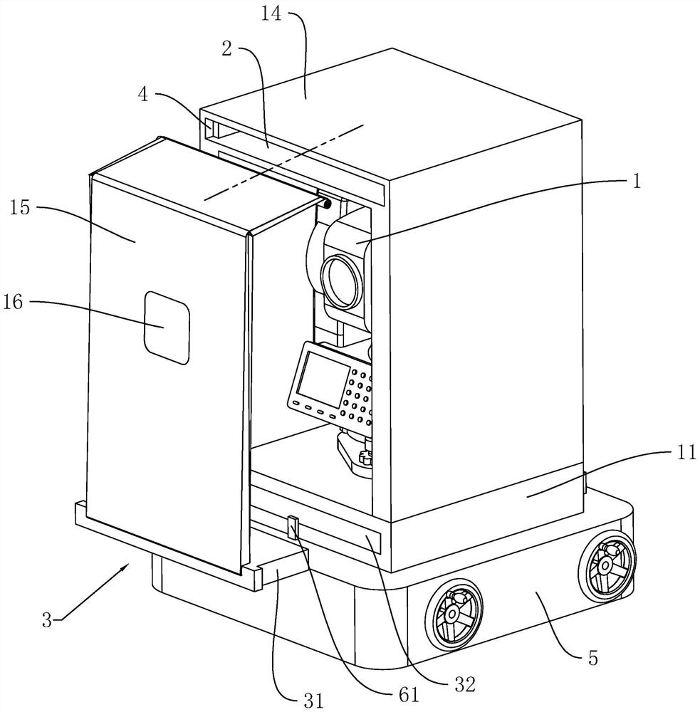 Total station with rain shielding function