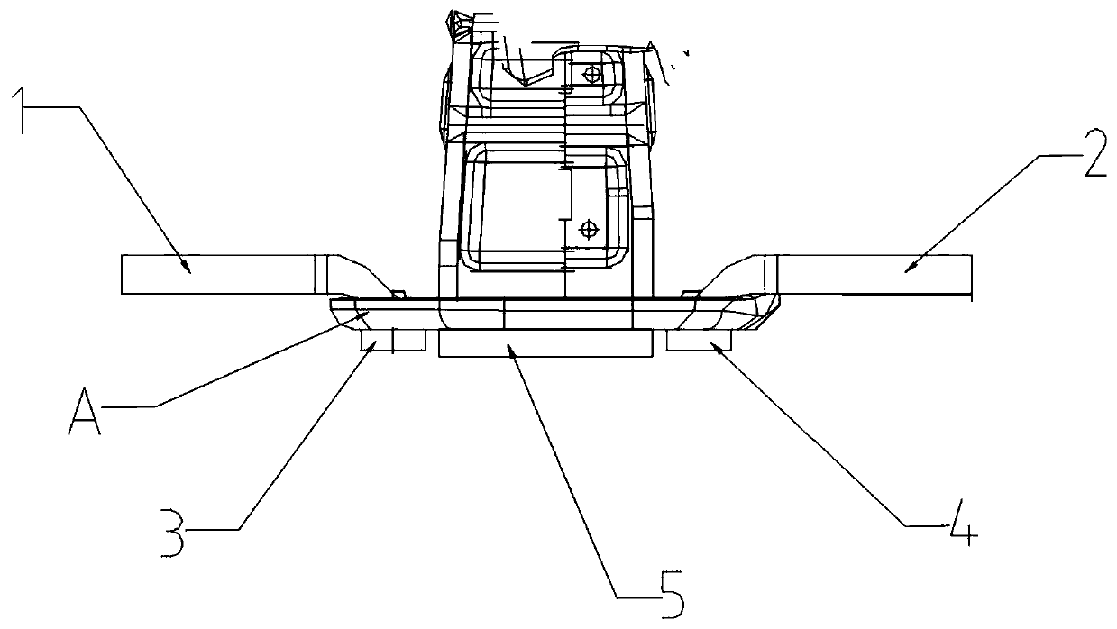 Single-cylinder driven dual-pressing-head reinforced clamp self-locking, removal and jacking mechanism