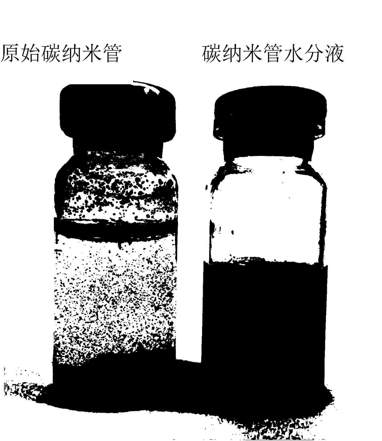 High-stability environment-friendly carbon nanotube water dispersing liquid and preparation method thereof