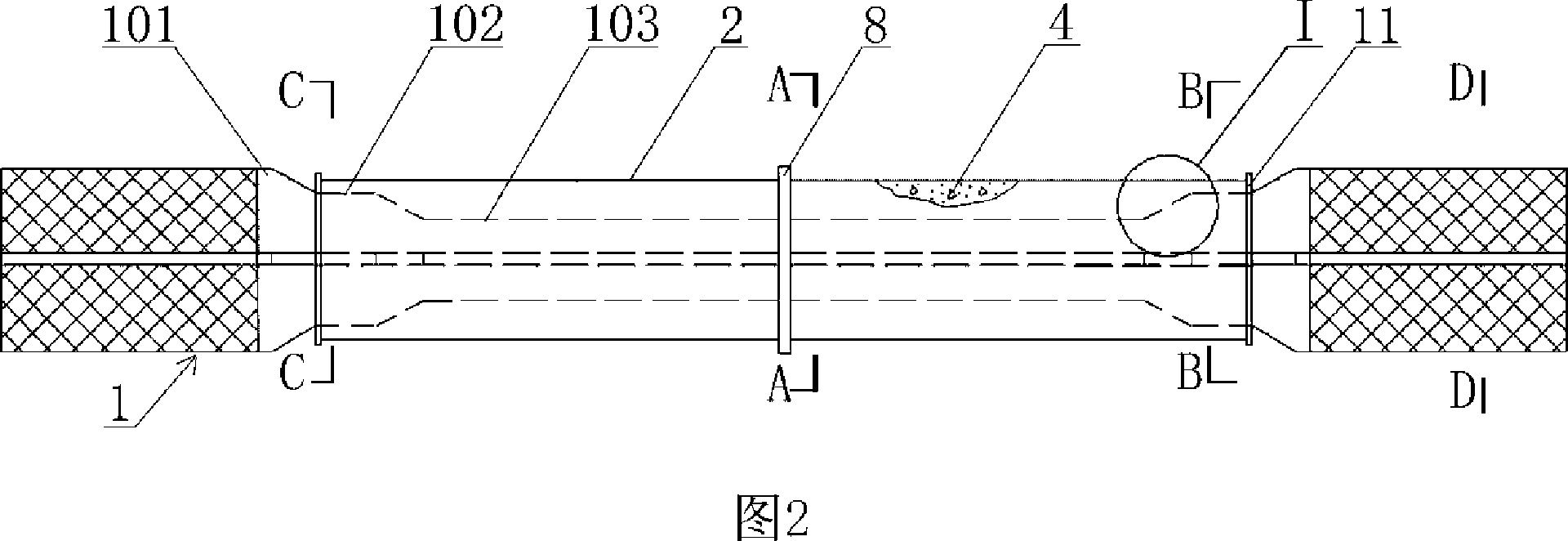 Double-layer bushing crisscross flexuosity restriction support with transverse diaphragm