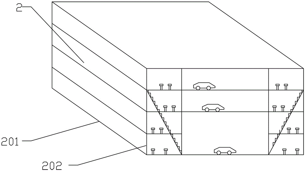 Gantry type three-dimensional traffic means