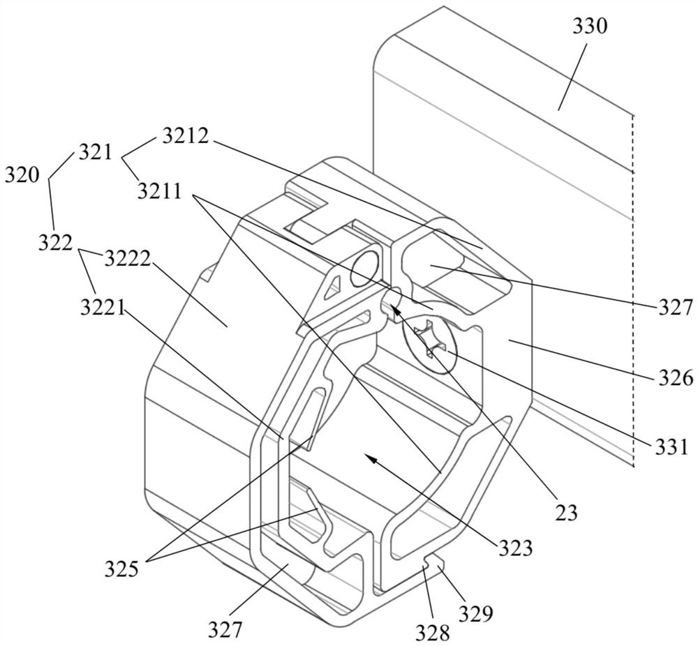 Leaky coaxial cable clamp mechanism and leaky coaxial cable bearing system